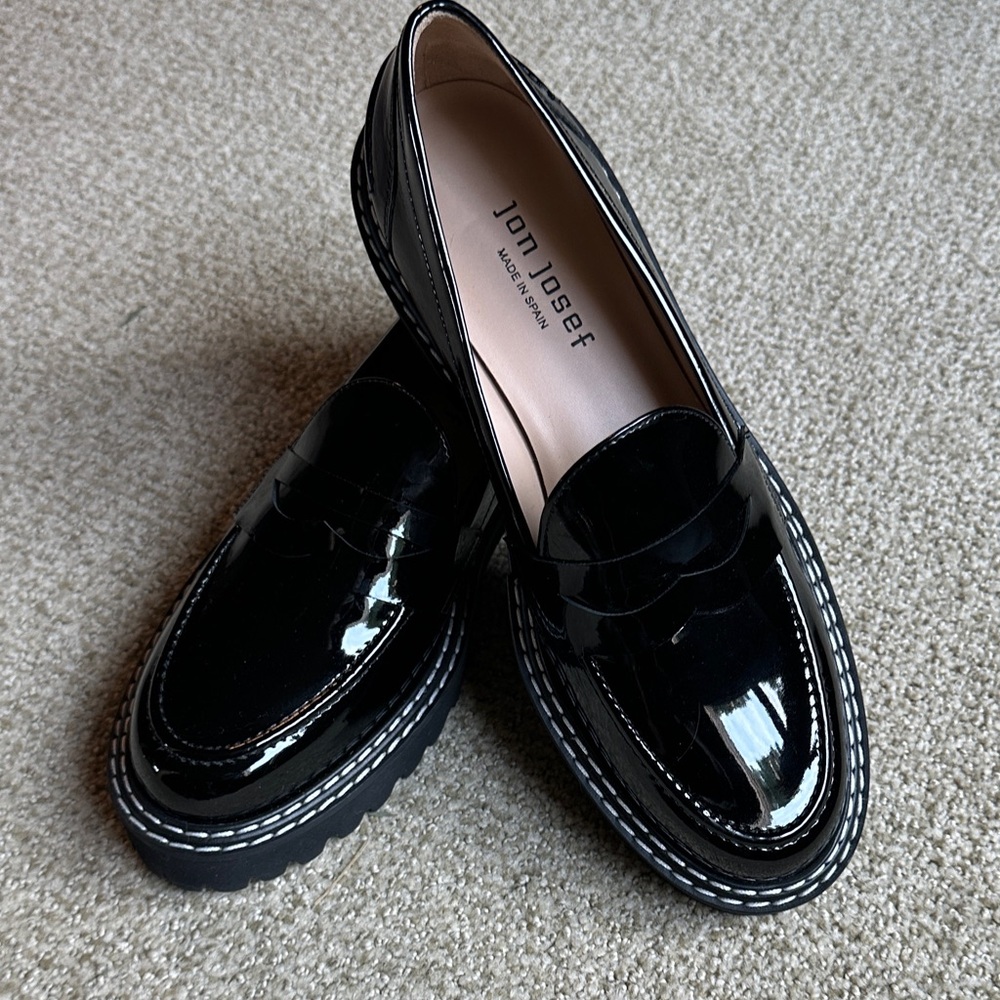 Gorgeous, Black Patent Leather Loafers